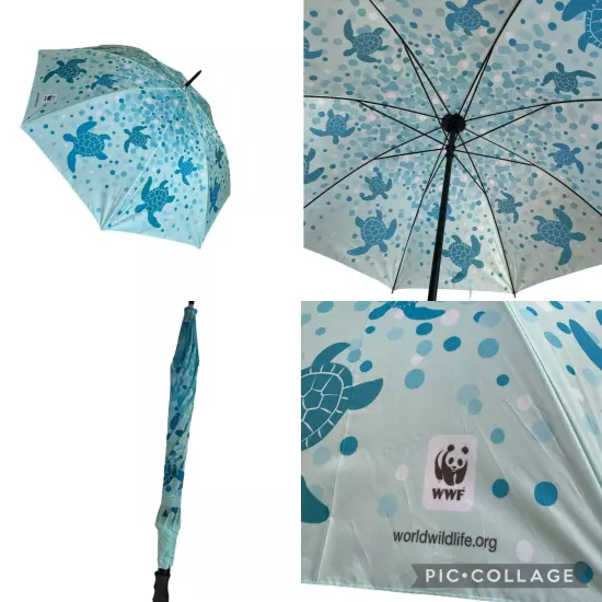 World Wildlife Foundation WWF Wildlife Umbrella Blue Turtles Never Used