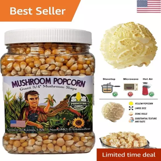 Mushroom Popcorn Kernels by - Farmer Direct, Non-GMO, Gluten Free, UnPopped, ...