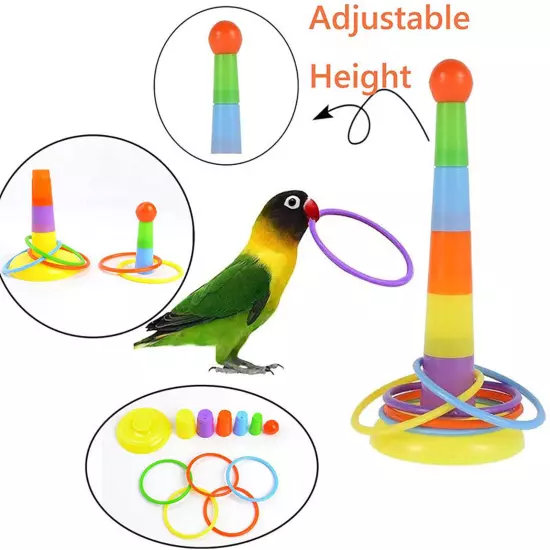 Parrot Bird Toys Set Colorful Basketball Skateboard Relieve Anxiety Puzzle Toy