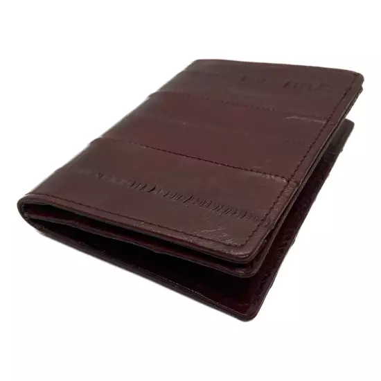 Genuine Eel Skin Leather Business Card ID Wallet Credit Card Case