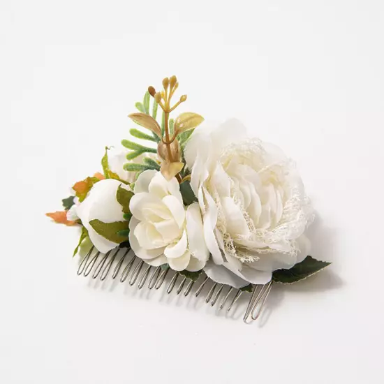 Bridal Boho Rose Flower Hair Comb Clip Hairpin Wedding Party Hair Accessories□