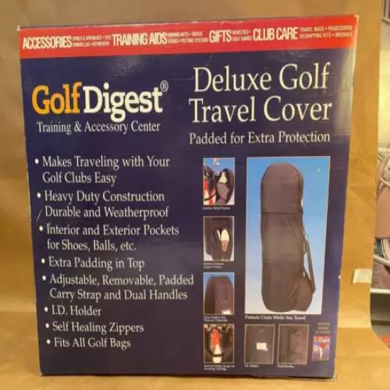 Golf Digest Training and Accessory Center Deluxe Travel Cover NEW in Box Padded