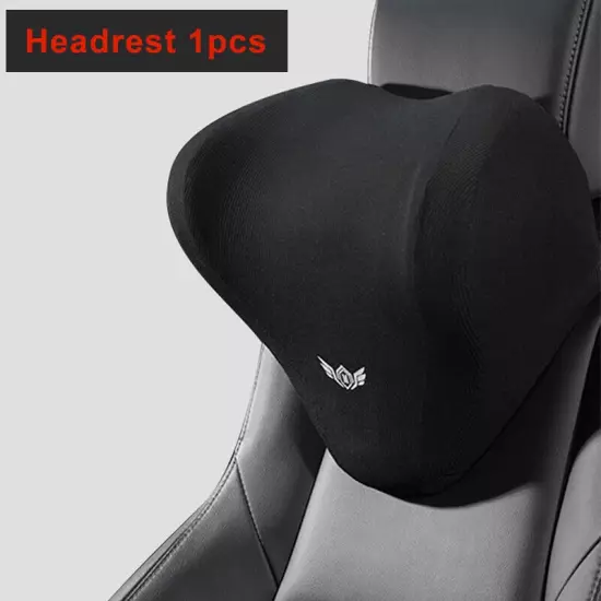 Curved Car Seat Headrest Car Neck Pillow Cushion Back Lumbar Support 