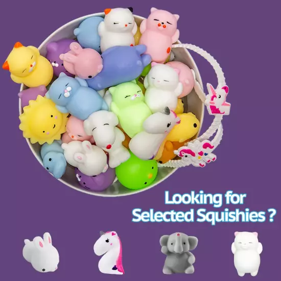 Mochi Squishy Toys Animal Squishies - 3 Surprise Eggs Mini Kawaii Cat 16Pcs Str