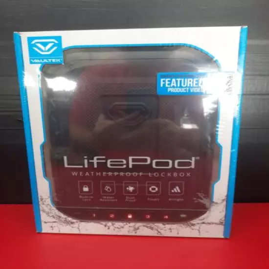 Vaultek LifePod Weatherproof Lockbox Black XLP10-BK TSA Compliant Handgun Safe 