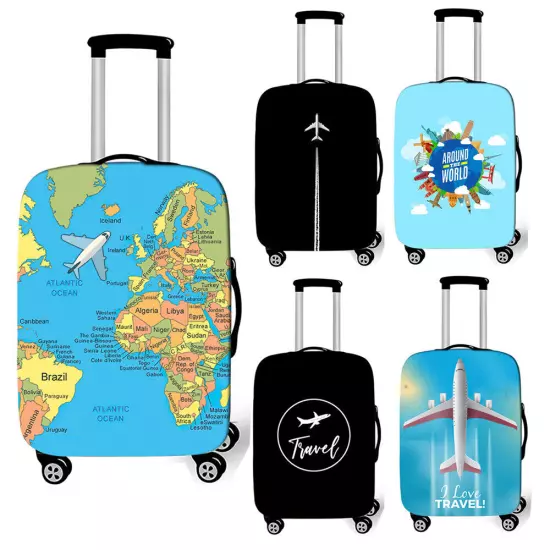 Elastic Printed Airplane Luggage Suitcase Cover Protector Anti Scratch Bags