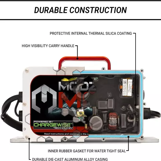 MODZ Max36 15 AMP EZGO Marathon Battery Charger for 36 Volt Golf Carts