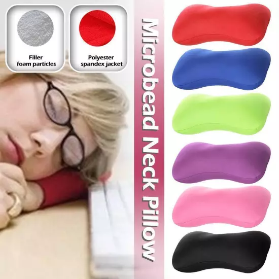 Micro Microbead Pillow Cushion Travel Bolster Office Nap 2024 U Rest Pillow T4M6