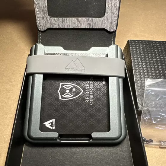 MURADIN Aluminum Tactical Minimalist EDC Wallet [Gray] NIB ..