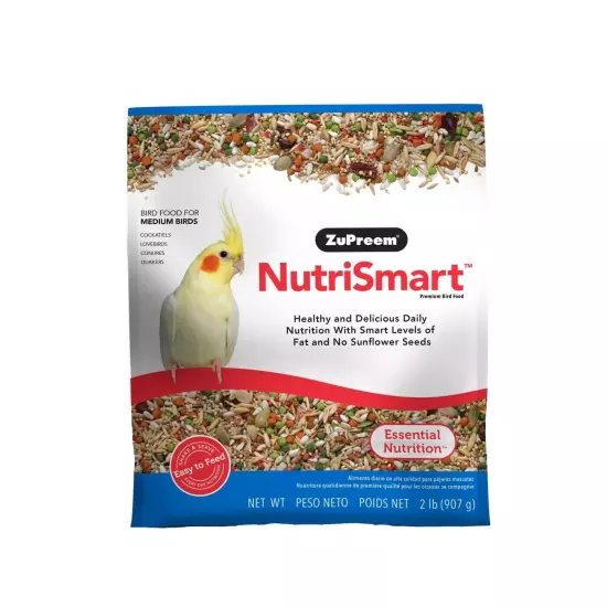 ZuPreem NutriSmart Medium Bird Food- 2lb bag - New Never Open