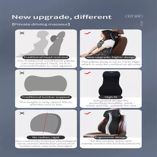 Car Lumbar Support Headrest Neck Pillow Support Car Cushion Pillow Back Support