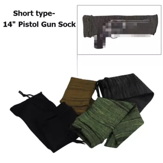 Tactical Gun Socks Rifle Pistol Knit Cover 54/14" Silicone Treated Gun Sleeve