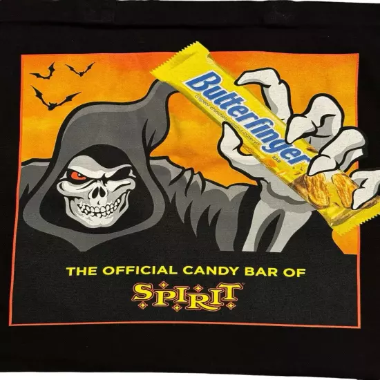 2024 RARE Spirit Halloween Tote Bag Butterfinger Skeleton Logo Canvas Shoulder