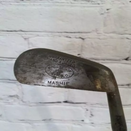 Antique Macgregor Edgmont Mashie Niblick S Hickory Shaft Golf Club dot face