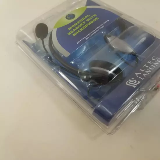  Altec Lansing Monaural Headset Microphone AHS212 32mm 3.5 mm plugs OPENED