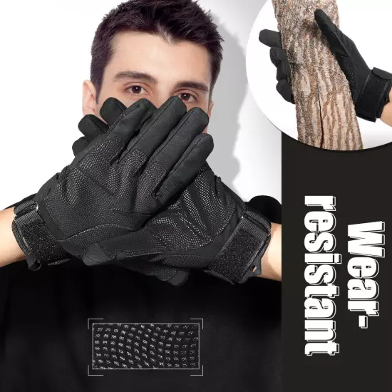 Tactical Gloves Combat Training Full Finger Gloves Antiskid Cut Resistant Gloves