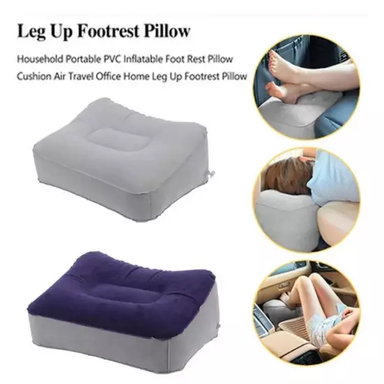 Inflatable Travel Pillow Foot Rest Pillow Leg Relax sfor Long Flight/Trips D6I5