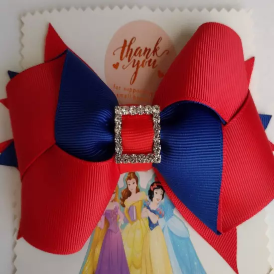 School Bow Red Blue With Buckle Hair Clip For Girls Hairsty Accessories Modern