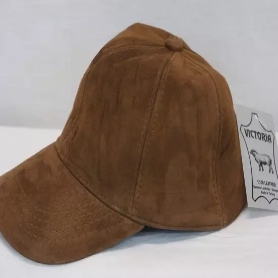 100% REAL GENUINE LAMBSKIN SUEDE LEATHER Baseball Cap Hat Sport Visor 36 COLORS