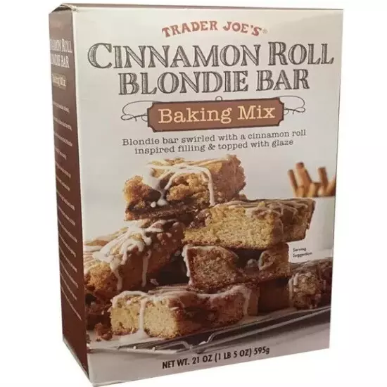 Trader Joe’s Cinnamon Roll Blondie Bar Baking Mix, 21 ounces (595g) 07/2025