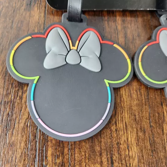 Disney Mickey Mouse & Minnie Mouse Collection Luggage Bag Tags NWT 2 Sets of 2