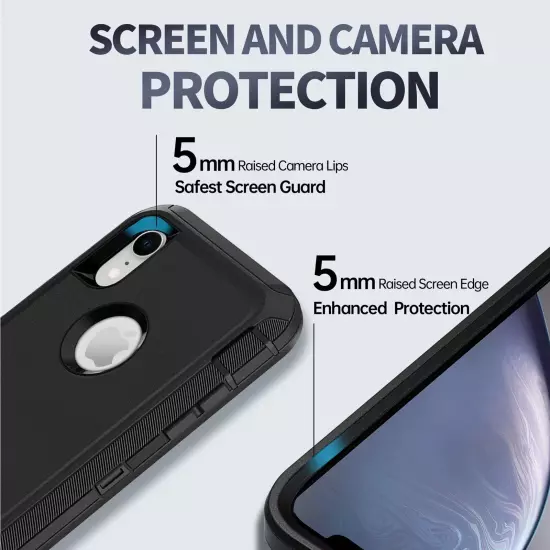 For Apple iPhone XR Xs Max Case Cover Shockproof Series Fits Defender Belt Clip