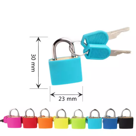 Suitcase Lock Mini Padlock with Key Small Locks for Schoolbag Backpack Luggage