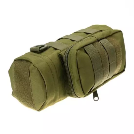 Militray Tactical Molle Zipper Water Bottle Kettle Hydration Pouch Bag