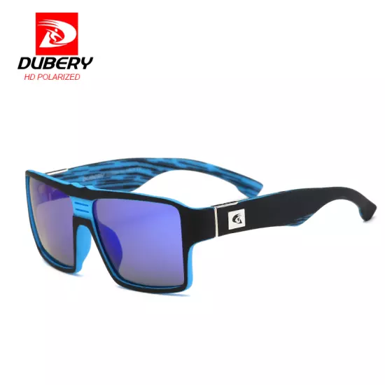 DUBERY Men Polarized Square Sunglasses Oversize Driving Fishing Sport Glasses 