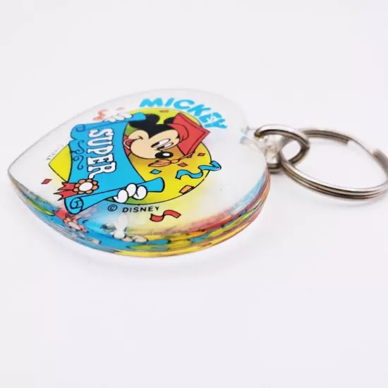 Vintage Disney Graduation Mickey Mouse Heart Keychain