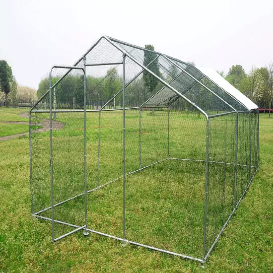 20 x 10 ft Metal Chicken Run Coop Walk-in Poultry Cage Hen HouseHabitat Cage