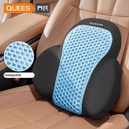 QUEES Joe's Auto Products 24 Years Honeycomb Headrest Lumbar √φ Support C1W9