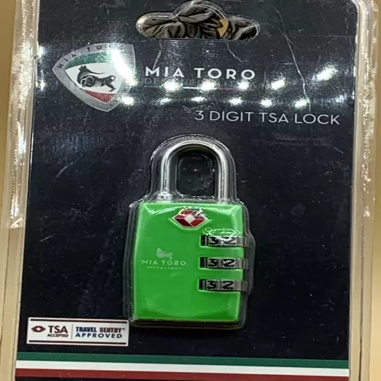 MIA TORO GREEN 3 DIGIT TSA LOCK NWT