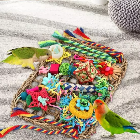 Bird Toys Foraging for Parakeets Cockatiel Conures Lovebirds Green 