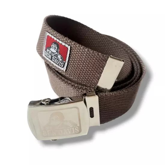 Ben Davis COFFE BROWN adult Unisex mens women's quick release buckle canvas belt