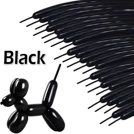 100 Black Long Latex Balloons art twisting animal modeling party decor artist