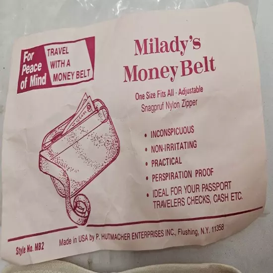 Vintage Milady's Money Belt