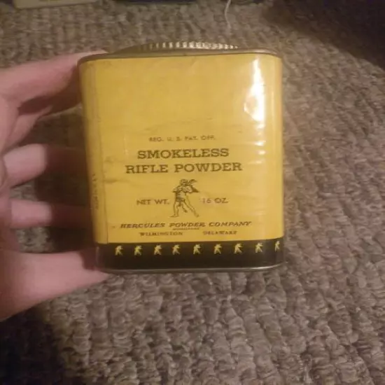 Vintage Hercules Rifle Powder Tin Smokeless Empty 2400 Small older style can