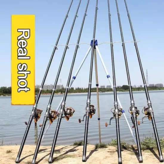 Portable Fishing Rod Pole Rock Sea Spinning Carbon Fiber Super Hard Strong Carp