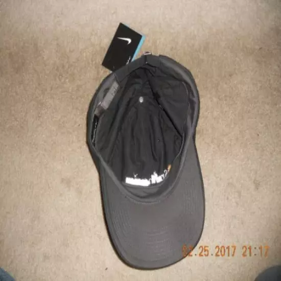 NWT Nike Golf Hat Cap Smithsonian Channel Black Stay Cool Dry Adjustable Rare