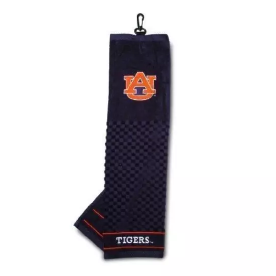 NCAA Embroidered Tri-fold Golf Towel - Auburn University Tigers