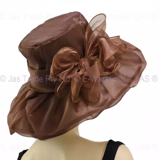 Spring Race Carnival Derby Day Church Wedding Women Ladies Organza Evening Hat