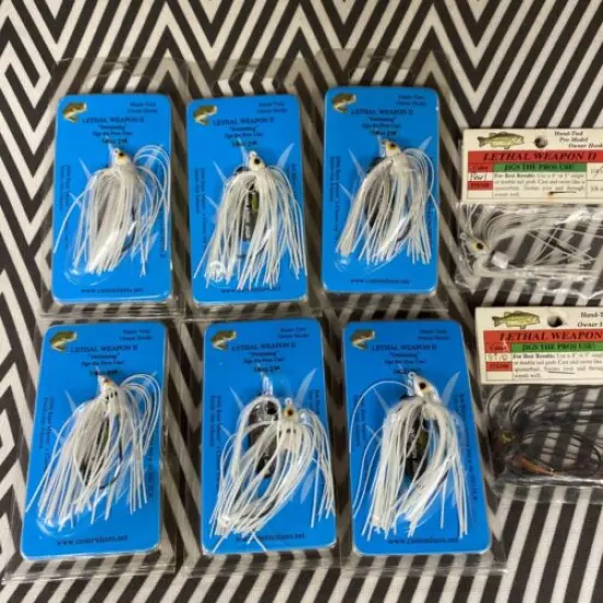 (8) LETHAL WEAPON II 1/8oz and 1/4oz SWIMMING JIGS SWIM JIG (SEE PICS)