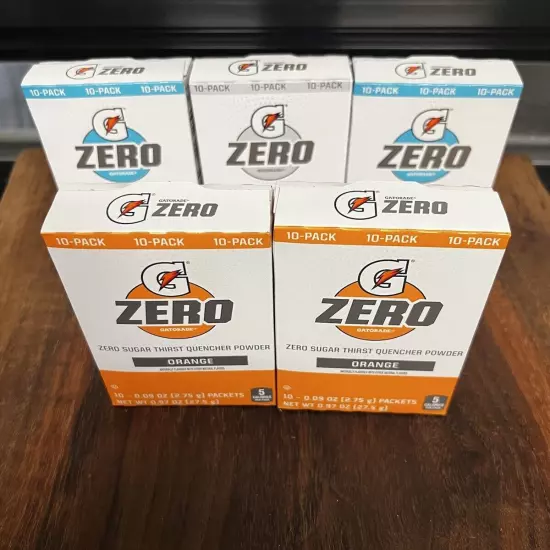 gatorade zero powder 5 Boxes Of 10 Best By 3/21/24