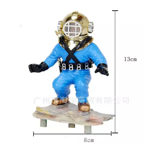 Deep sea diver Air Driven Ornament Fish Tank Decor Aquarium Decoration