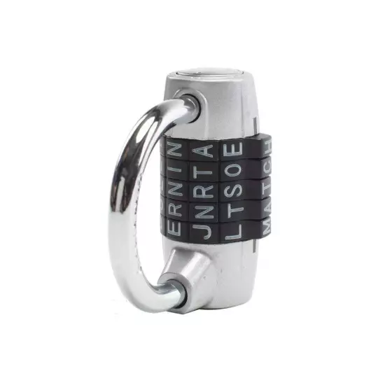 Combination Padlock - 5 dials, Locker Locks Set Your own Word Combination Pad...