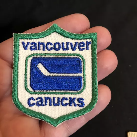 VTG Vancouver Canucks NHL Patch Shield Sew On 2x2.5” Canada Hockey Brit Columbia