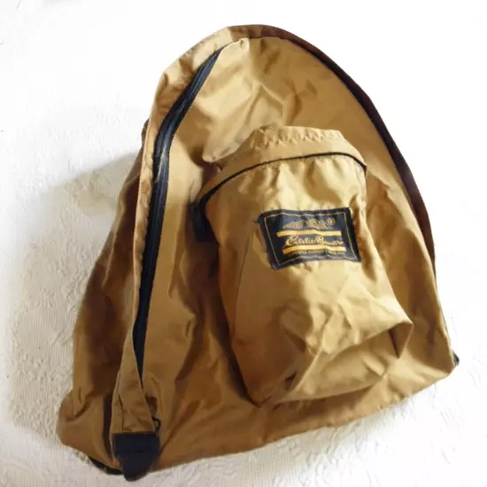 Vintage Eddie Bauer Backpack 80s USA Gold Hiking Travel Back Bag