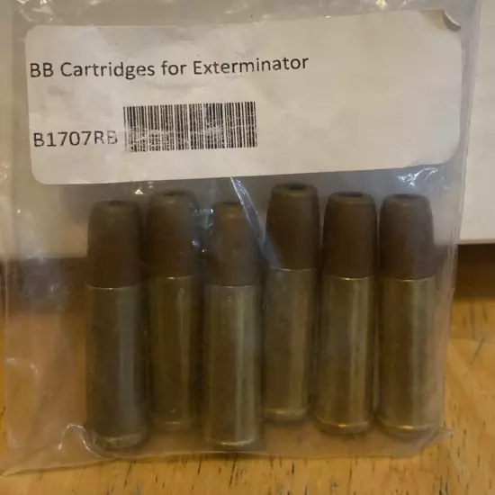 EXTERMINATOR BB REVOLVER CARTRIDGES .177 CALIBER 4.5MM STEEL BBS Refurbished