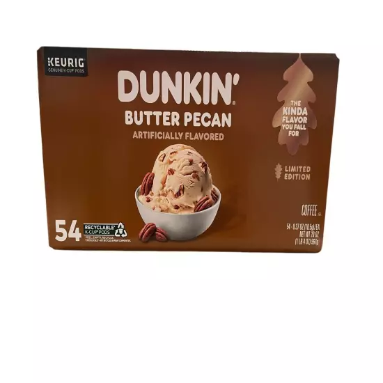 dunkin donuts k cups 54ct Butter Pecan 